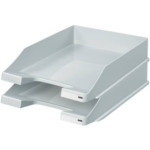 Vaschetta portacorrispondenza accatastabile KLASSIK A4/C4 HAN in polistirolo grigio lucido - 1027-X-11